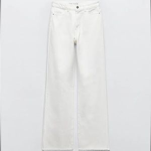 White straight leg Zara jeans
